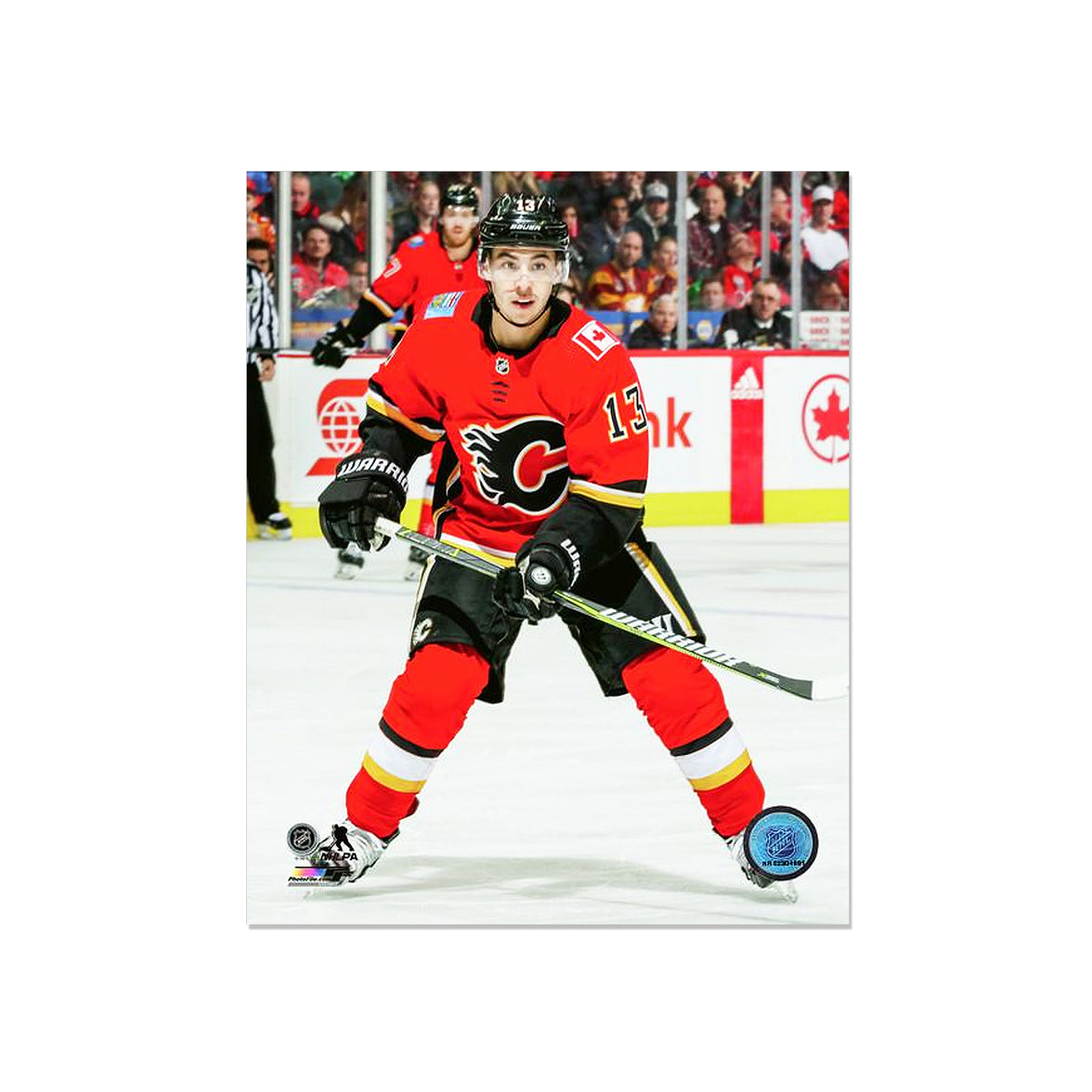 Johnny Gaudreau Calgary Flames Engraved Framed Photo - Closeup - Heritage Hockey™