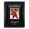 Photo encadrée gravée des Flames de Calgary de Johnny Gaudreau - Gros plan