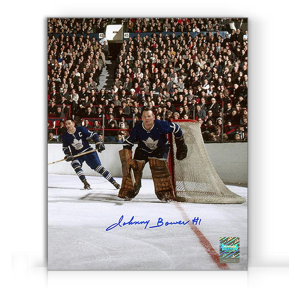 Johnny Bower Signed Toronto Maple Leafs The Gardens 8X10 Photo