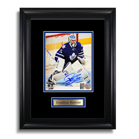 Photo encadrée signée par Jonathan Bernier des Maple Leafs de Toronto