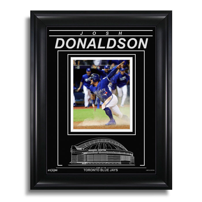 Josh Donaldson Toronto Blue Jays Engraved Framed Photo - 2016 ALDS Slide - Heritage Hockey™
