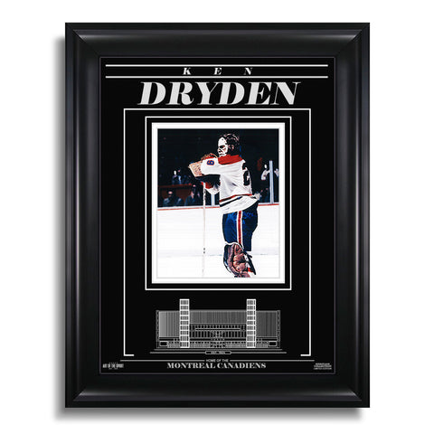 Ken Dryden Canadiens de Montréal Photo encadrée gravée – Debout debout