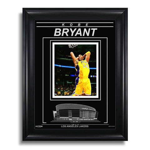 Kobe Bryant Los Angeles Lakers Engraved Framed Photo - Action Dunk