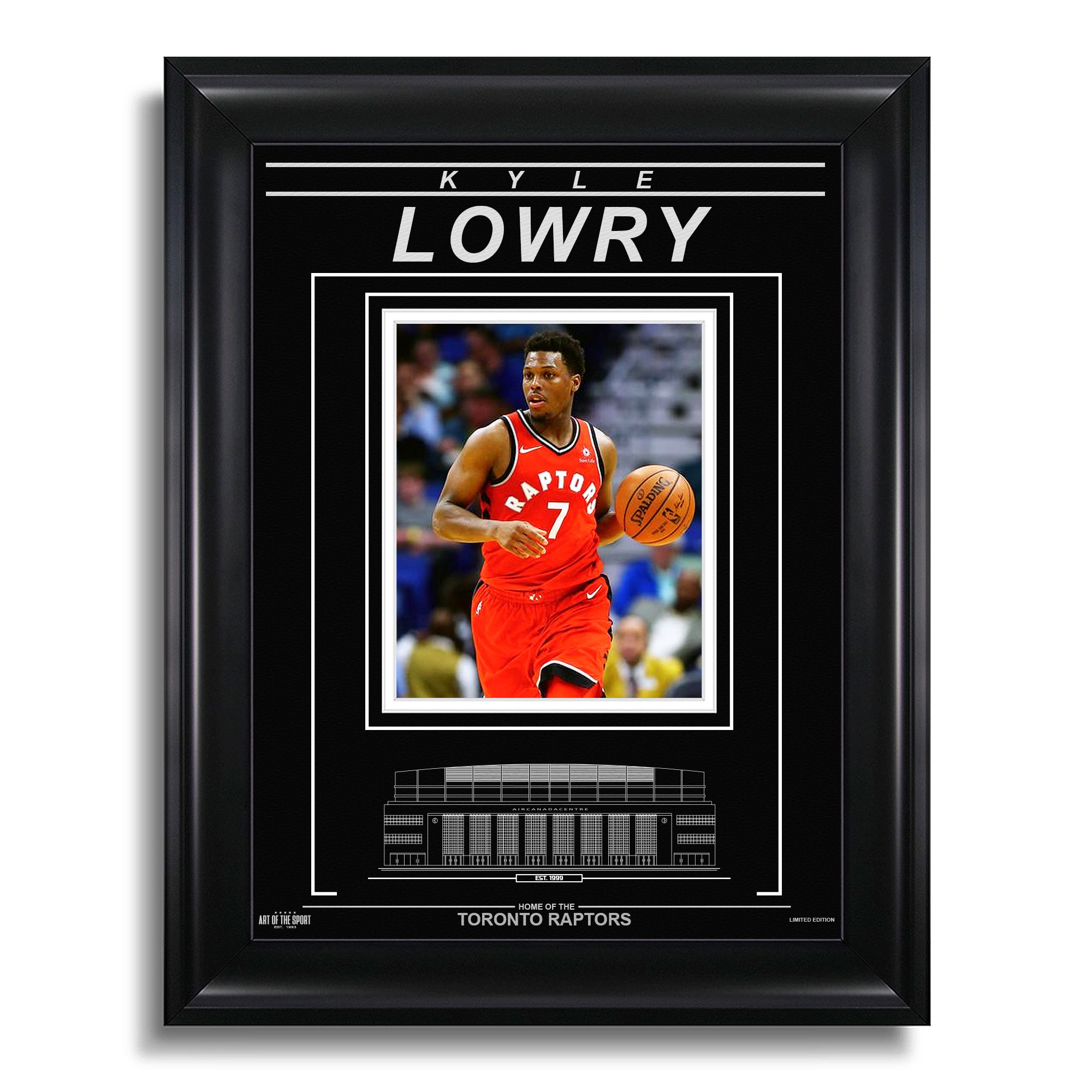 Kyle Lowry Toronto Raptors Engraved Framed Photo - Action Focus - Heritage Hockey™