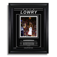 Fotografía enmarcada grabada de Kyle Lowry de los Toronto Raptors - Action Shot