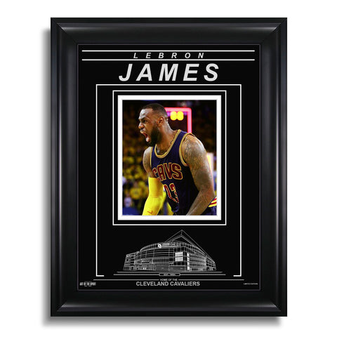 LeBron James Cleveland Cavaliers Engraved Framed Photo - Closeup