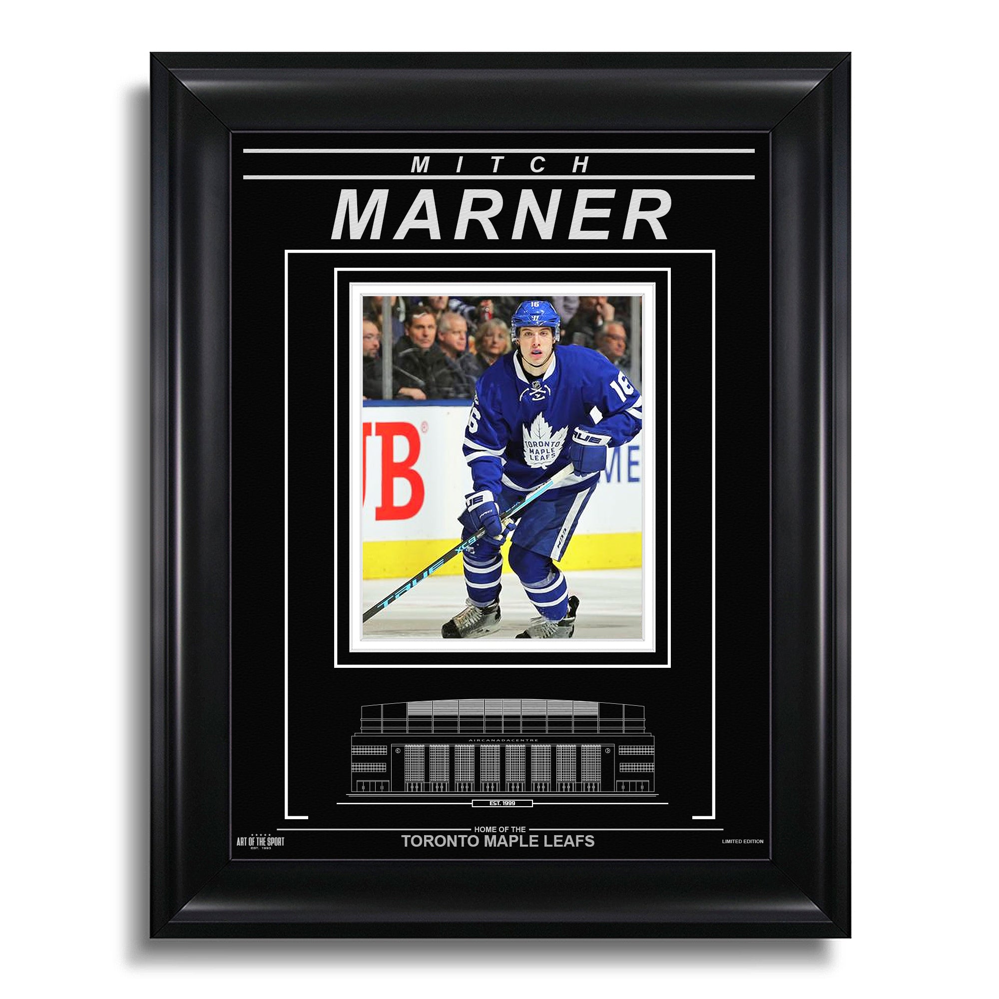 Mitch Marner Toronto Maple Leafs Engraved Framed Photo - Action Forward - Heritage Hockey™