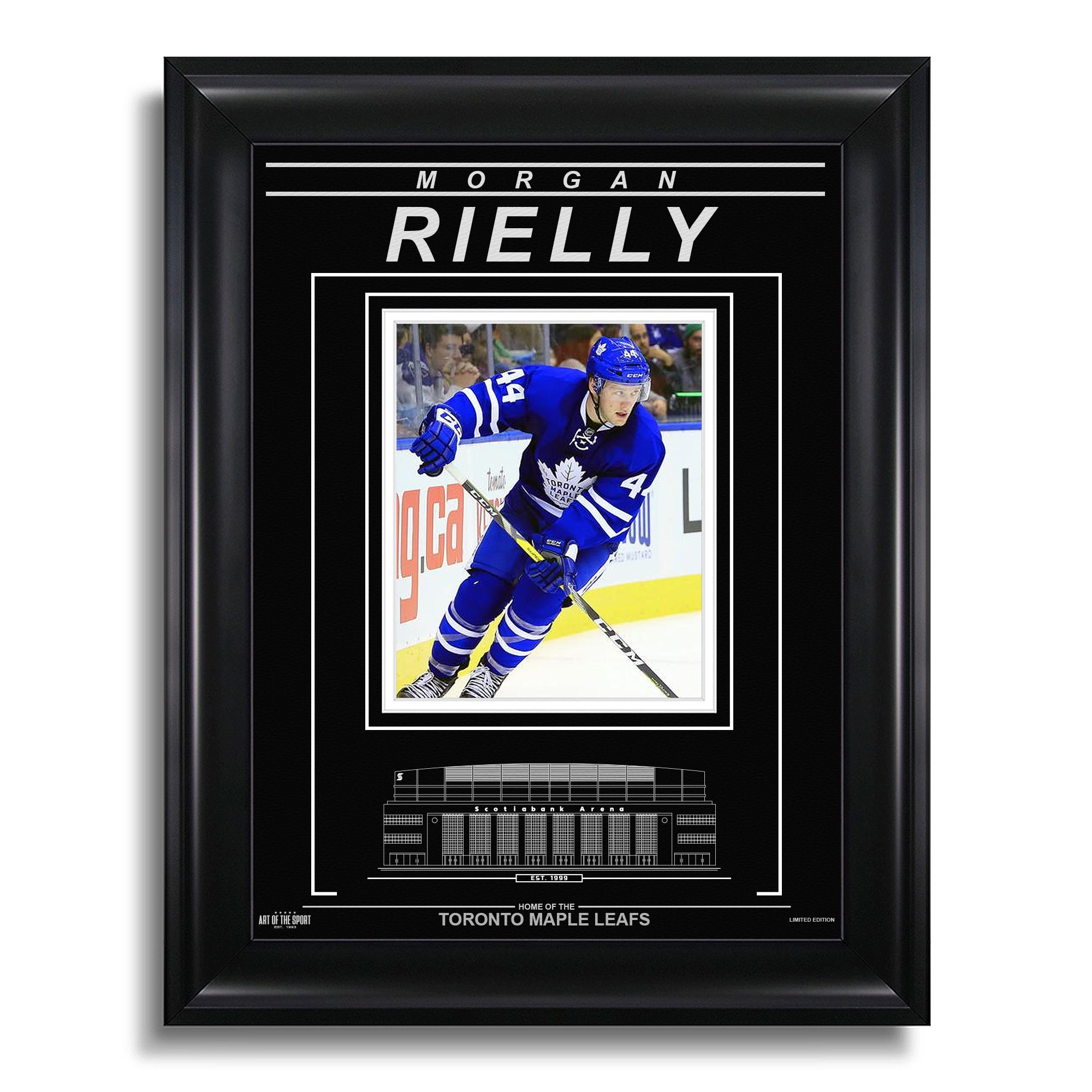 Morgan Rielly Toronto Maple Leafs Engraved Framed Photo - Action - Heritage Hockey™