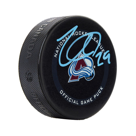 Nathan MacKinnon Signed Colorado Avalanche Official Game Puck