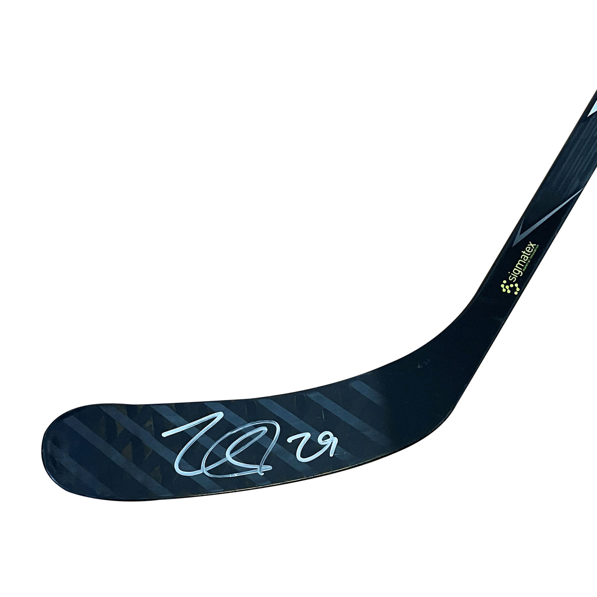 Palo de hockey CCM firmado por Nathan MacKinnon para el partido de Colorado Avalanche 2017/18