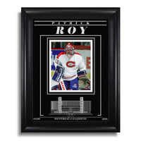 Patrick Roy Montreal Canadiens Engraved Framed Photo - Focus - Heritage Hockey™