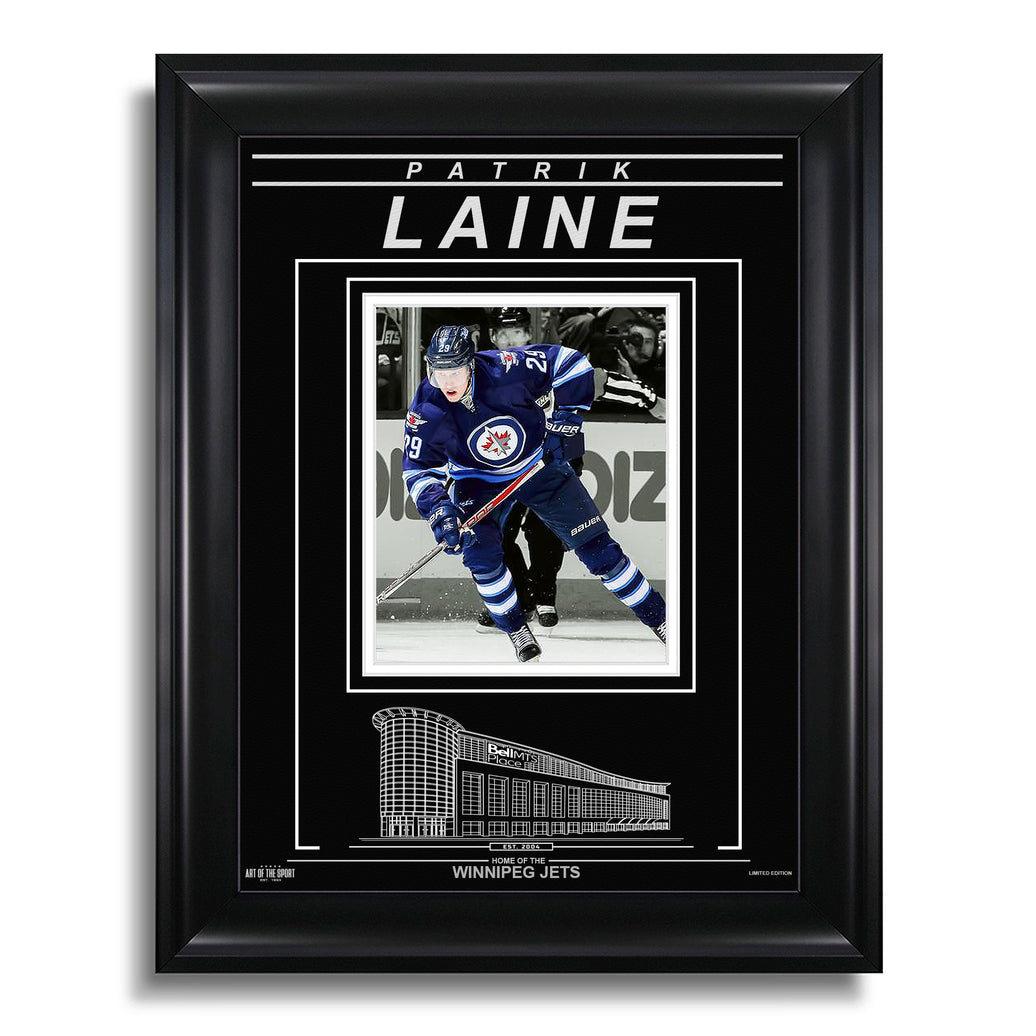 Patrik Laine Winnipeg Jets Engraved Framed Photo - Action Spotlight - Heritage Hockey™