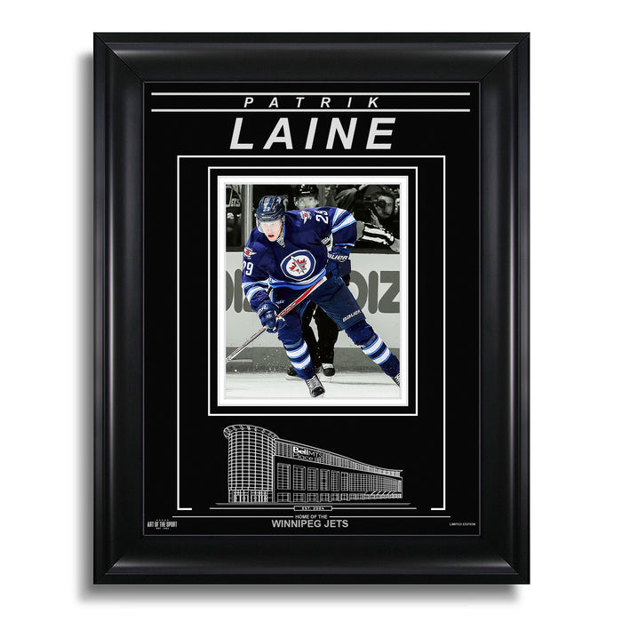 Patrik Laine Winnipeg Jets Engraved Framed Photo - Action Spotlight - Heritage Hockey™
