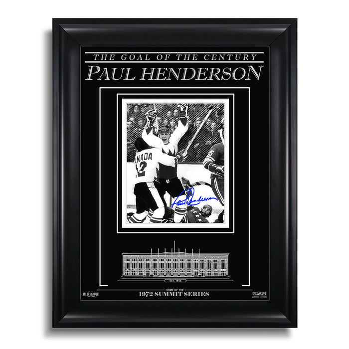 Paul Henderson Team Canada 1972 Engraved Framed Signed Photo - The Goal of the Century - Heritage Hockey™