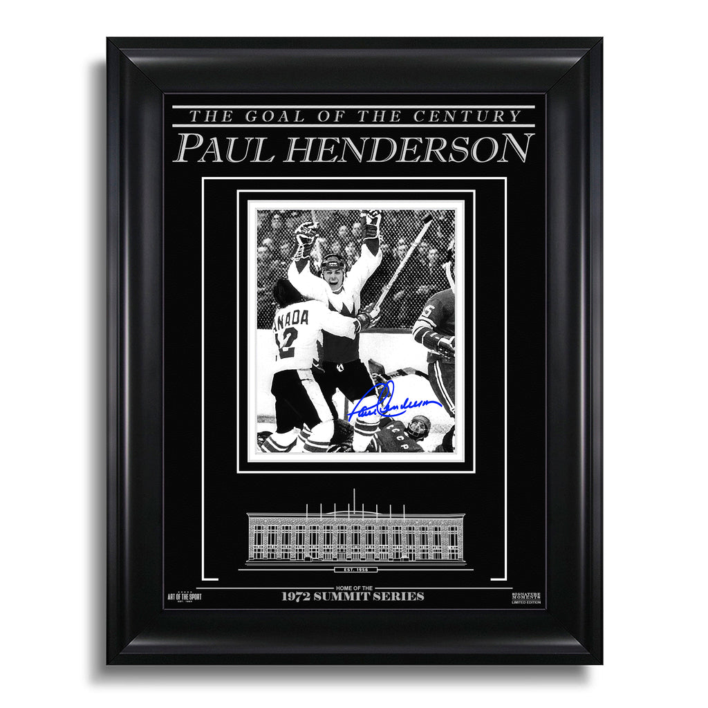 Paul Henderson Team Canada 1972 Engraved Framed Signed Photo - The Goal of the Century