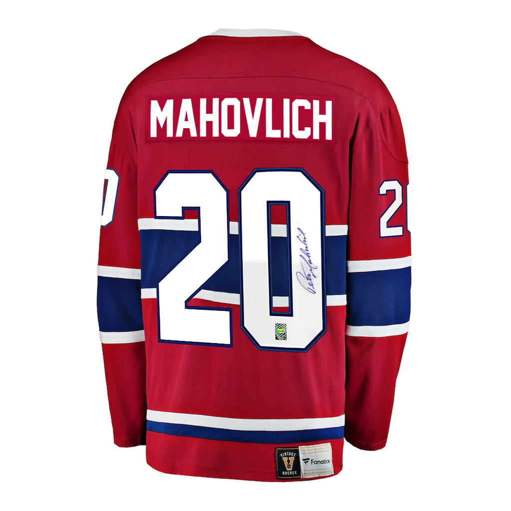 Peter Mahovlich Signed Montreal Canadiens Vintage Jersey