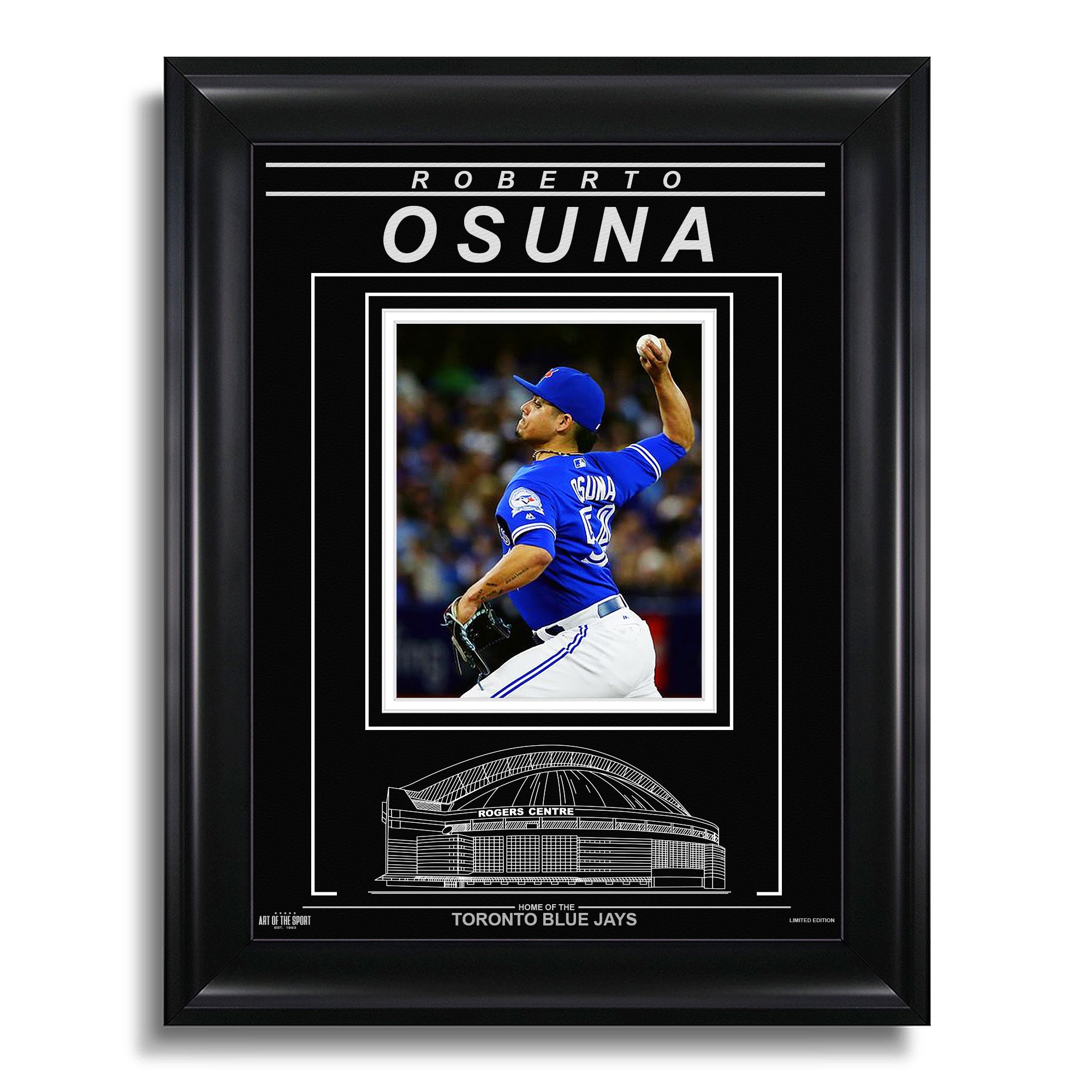 Roberto Osuna Toronto Blue Jays Engraved Framed Photo - Action Pitch - Heritage Hockey™