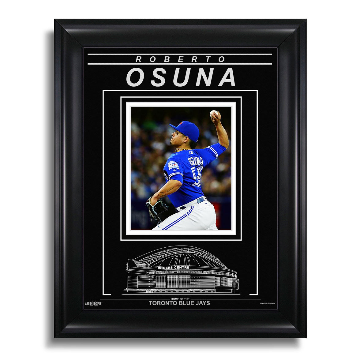 Roberto Osuna Toronto Blue Jays Engraved Framed Photo - Action Pitch - Heritage Hockey™