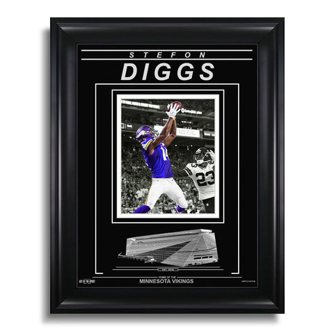 Stefon Diggs Minnesota Vikings Engraved Framed Photo - Action Catch