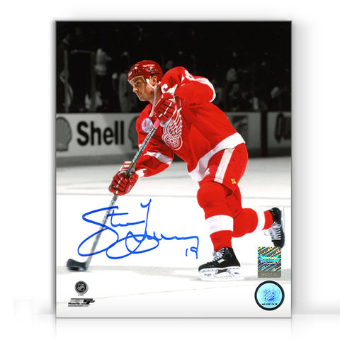 Photo 8 x 10 signée par Steve Yzerman des Red Wings de Détroit