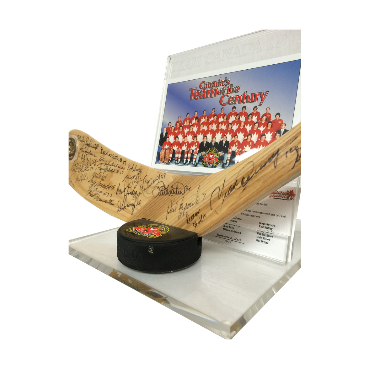 Team Canada 1972 Multi-Signed Stick Blade - 27 Signatures