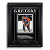 Fotografía enmarcada grabada de Wayne Gretzky Edmonton Oilers - Acción