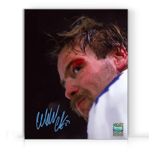 Wendel Clark Signed Toronto Maple Leafs Bloody Warrior 8X10 Photo