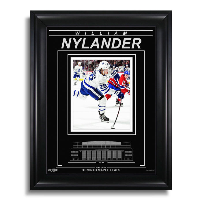 William Nylander Toronto Maple Leafs Engraved Framed Photo - Action Flex - Heritage Hockey™