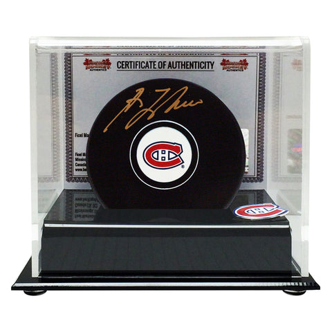 Guy Lafleur Signed Montreal Canadiens Puck with Display Case