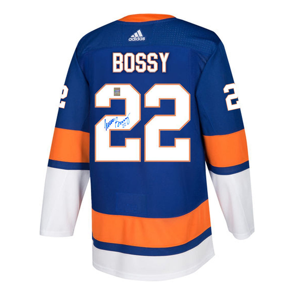 Mike Bossy Signed Islanders Jersey Inscribed HOF 91 & Stanley