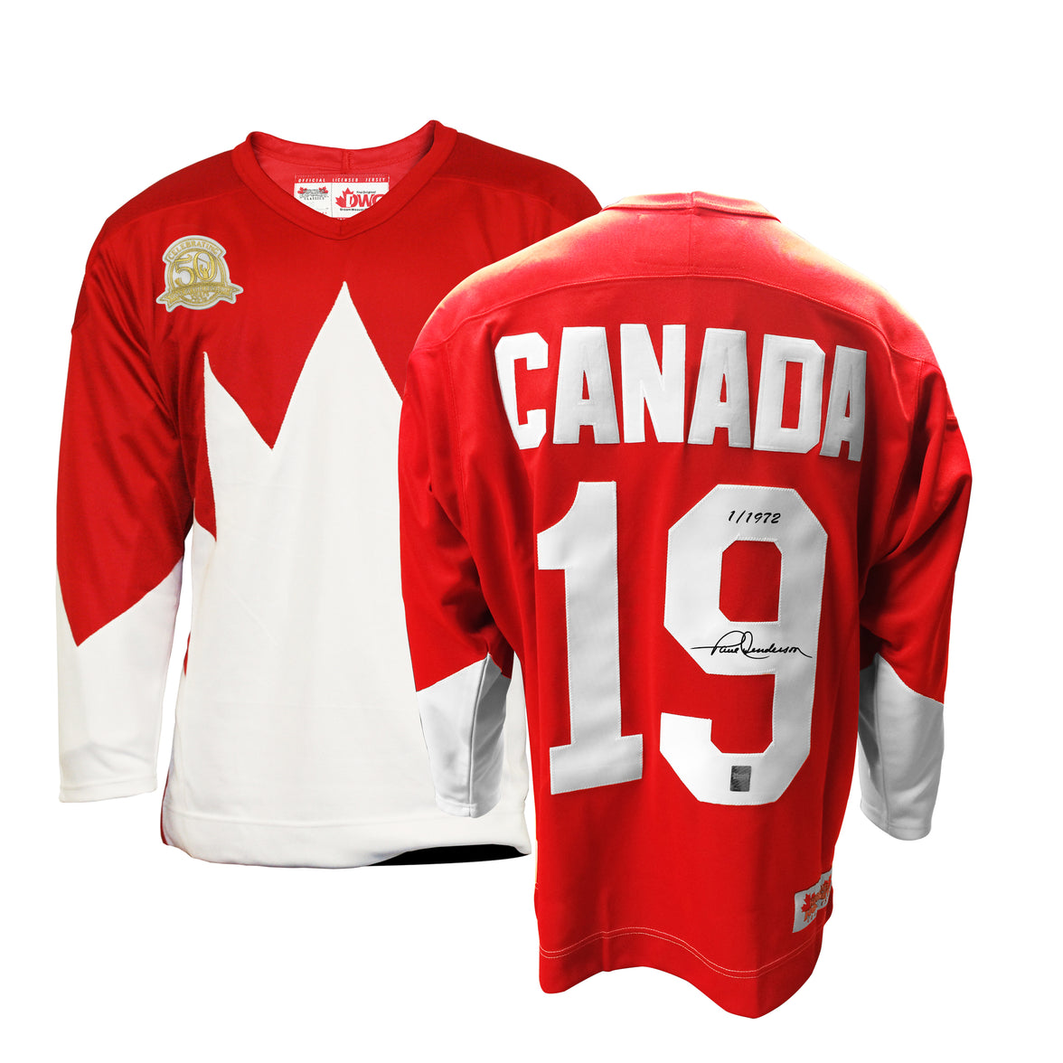 Camiseta local del equipo de Canadá de 1972 firmada por Paul Henderson en edición limitada por el 50.° aniversario