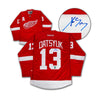 Pavel Datsyuk a signé le maillot domicile des Red Wings de Détroit