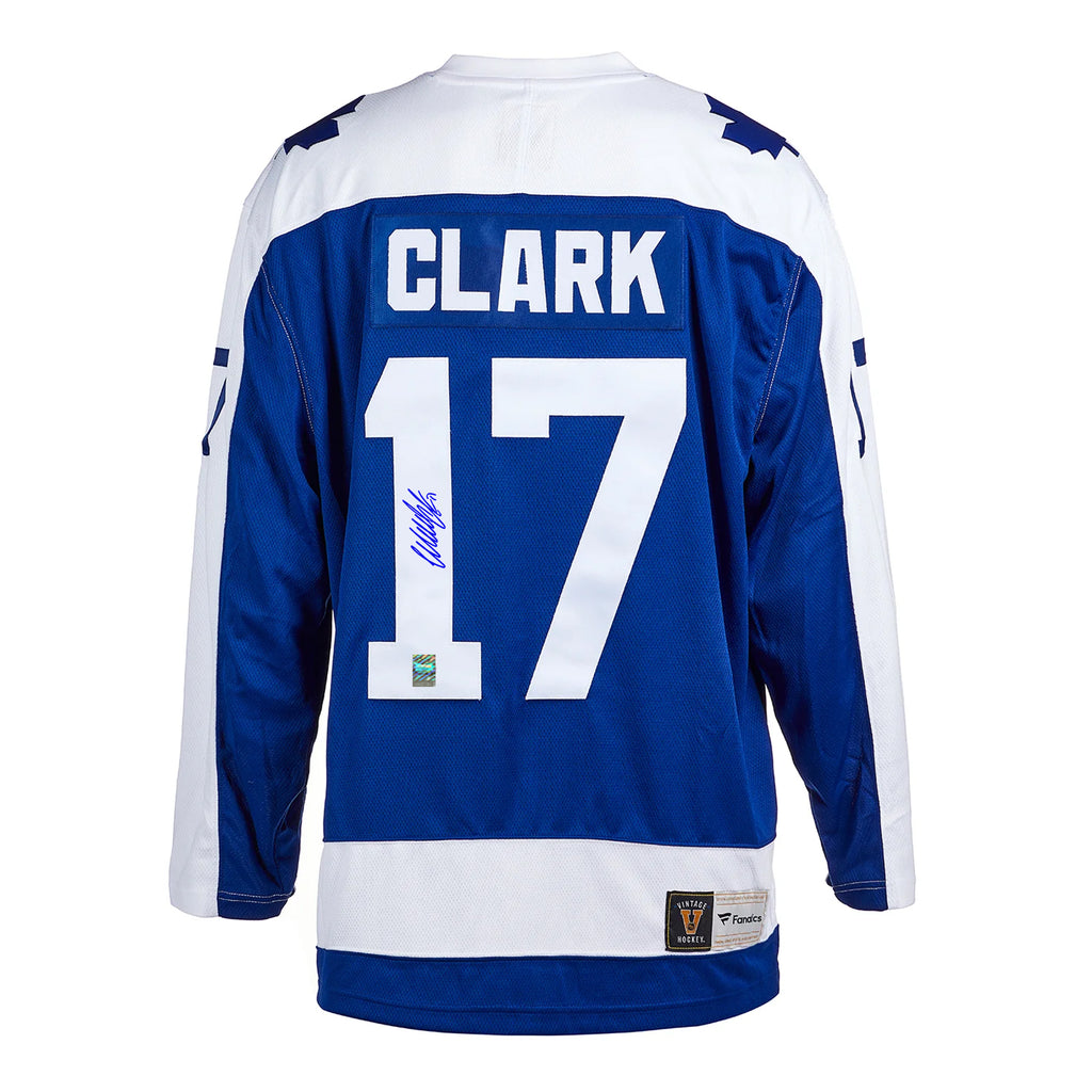 Wendel Clark Autographed White Toronto Maple Leafs Jersey at